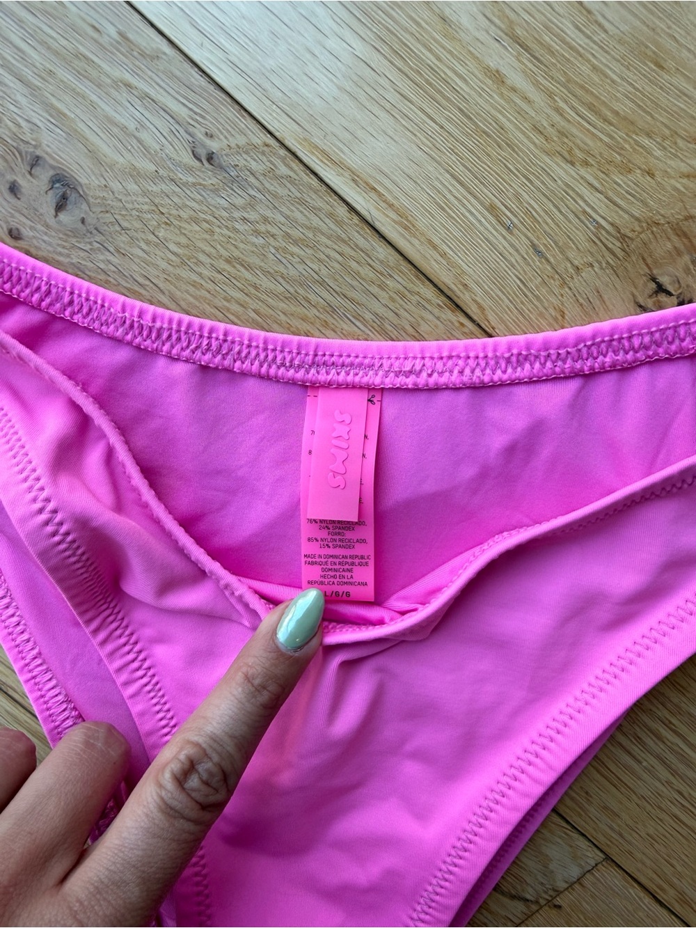 SKIMS Bright Pink Two-Piece Bikini Set - Picture 3 of 4